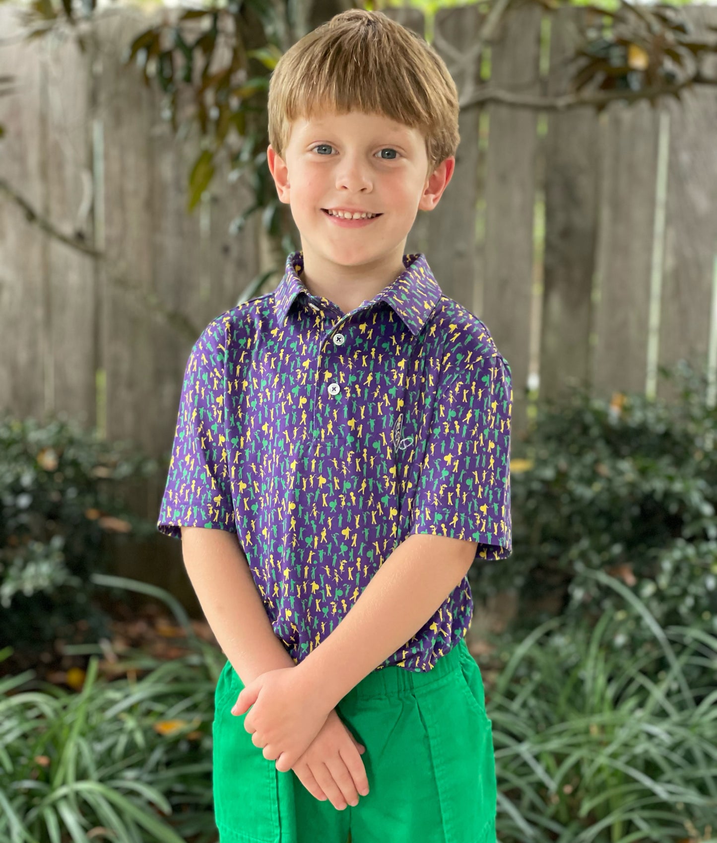 Introducing our Mardi Gras Carnival '25 Performance Polo, a pinnacle of style and functionality. Immerse yourself in the Second Line theme featuring unique design elements inspired by the rich culture and energy of the city, you'll stand out at school or on the parade route.