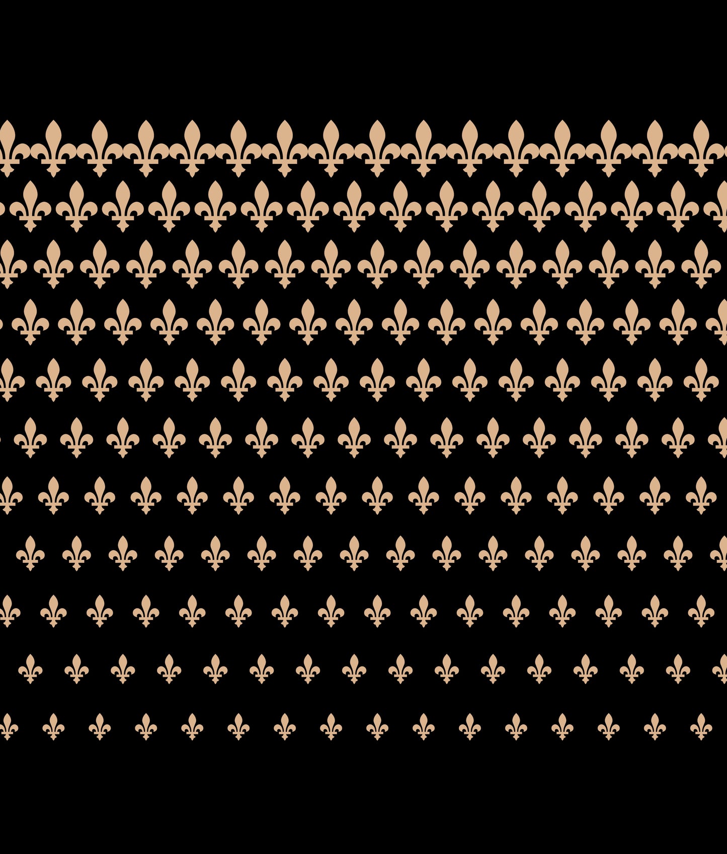 A New Orleans Saints themed gold fleurs-de-lis pattern on a black background