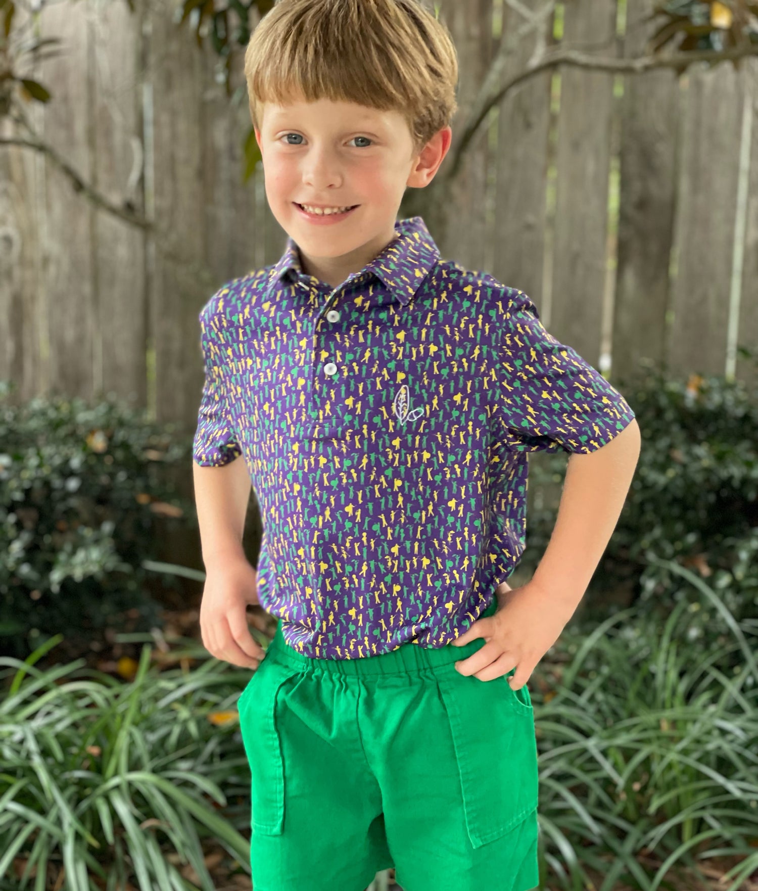 Introducing our Mardi Gras Carnival '25 Performance Polo, a pinnacle of style and functionality. Immerse yourself in the Second Line theme featuring unique design elements inspired by the rich culture and energy of the city, you'll stand out at school or on the parade route. 