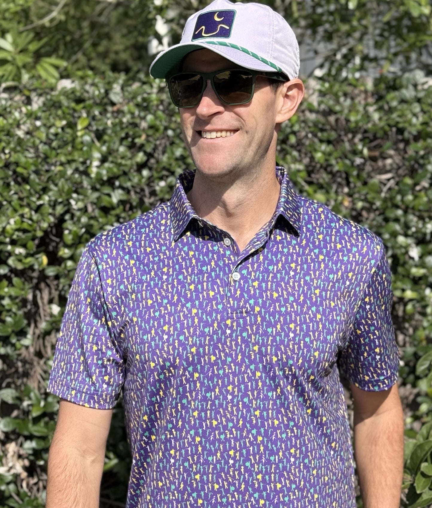 Introducing our Mardi Gras Carnival Performance Polo, a pinnacle of style and functionality. Immerse yourself in the Second Line theme featuring unique design elements inspired by the rich culture and energy of the city, you'll stand out in the office our on the parade route. 