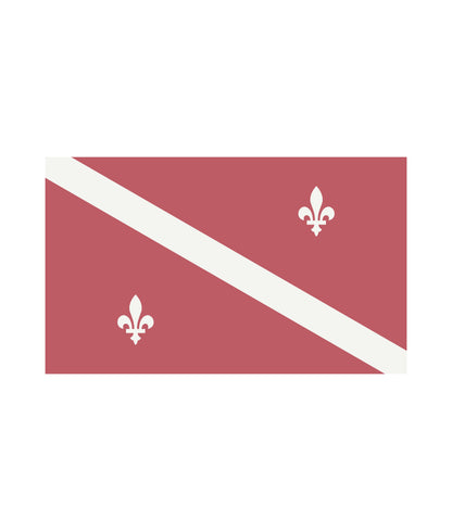 Alon's signature New Orleans themed 'diver down' flag.