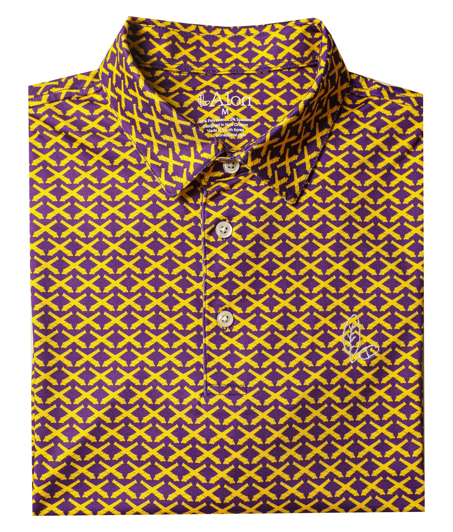 Introducing our Ole War Skule Men's Performance Polo, a pinnacle of style and functionality designed to elevate your active lifestyle. Proudly honor LSU's rich military history and flash our flagship university's purple and gold all in one polo. Perfect for game day, the office, or golf course! 