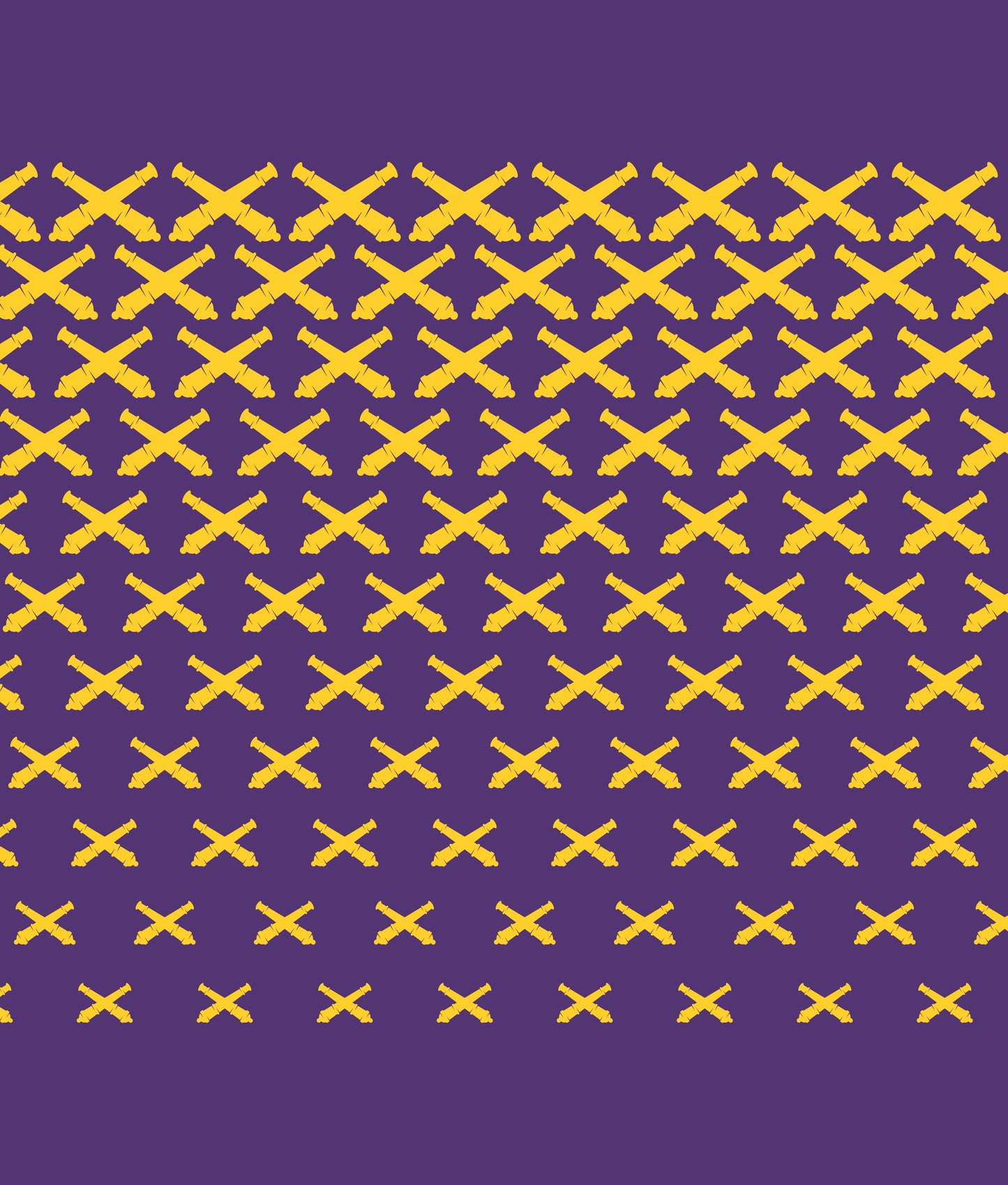 Purple background with LSU themed gold cannon pattern.